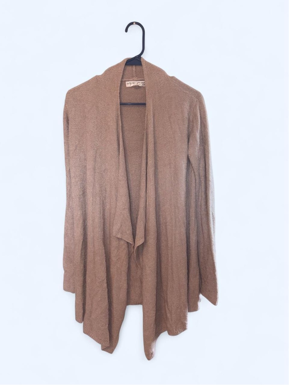 Barefoot Dreams Open-Front Tan Brown Cardigan